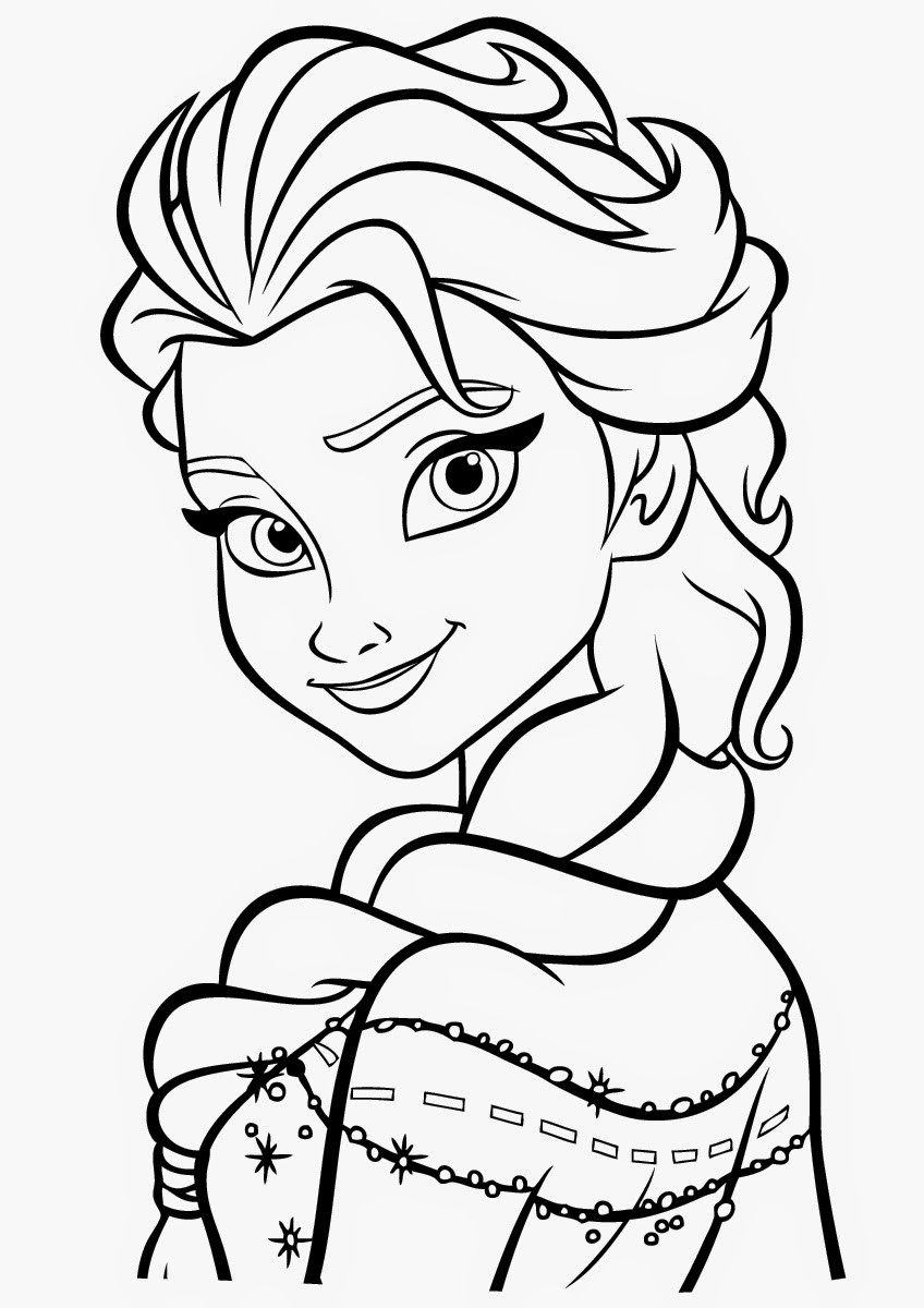Free Coloring Pages For Kids To Print
 Free Printable Elsa Coloring Pages for Kids Best
