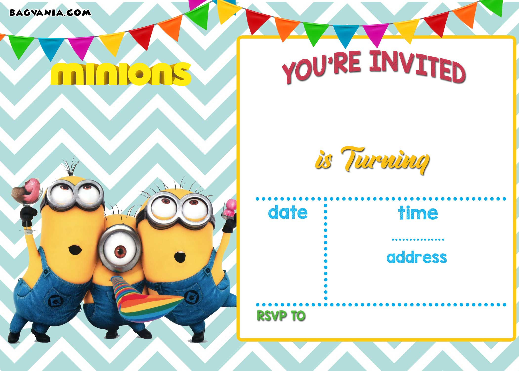 Free Evite Birthday Invitations
 FREE Printable Minion Birthday Invitation Templates – FREE