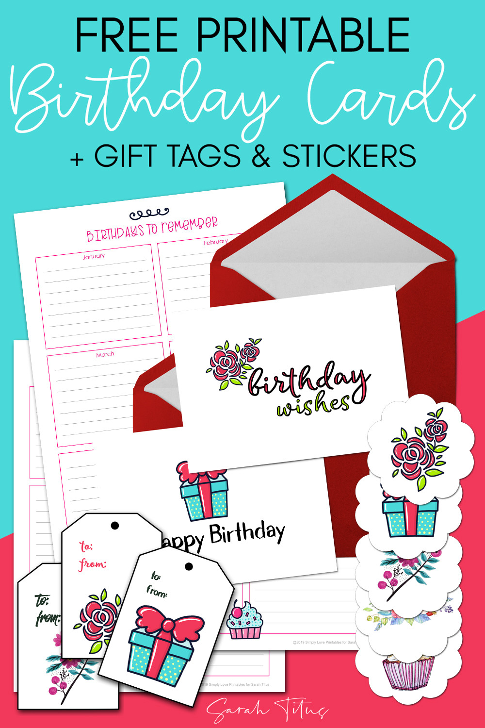 Free Online Printable Birthday Cards
 Free Printable Birthday Cards Gift Tags & Stickers