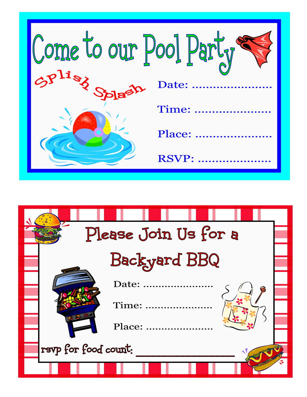 Free Online Printable Birthday Party Invitations
 free printable party invitations