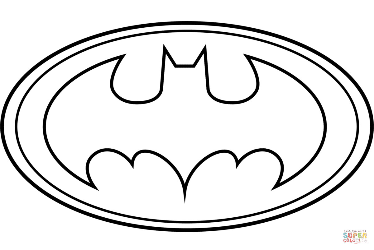 Free Printable Batman Logo Coloring Pages
 Batman Logo coloring page