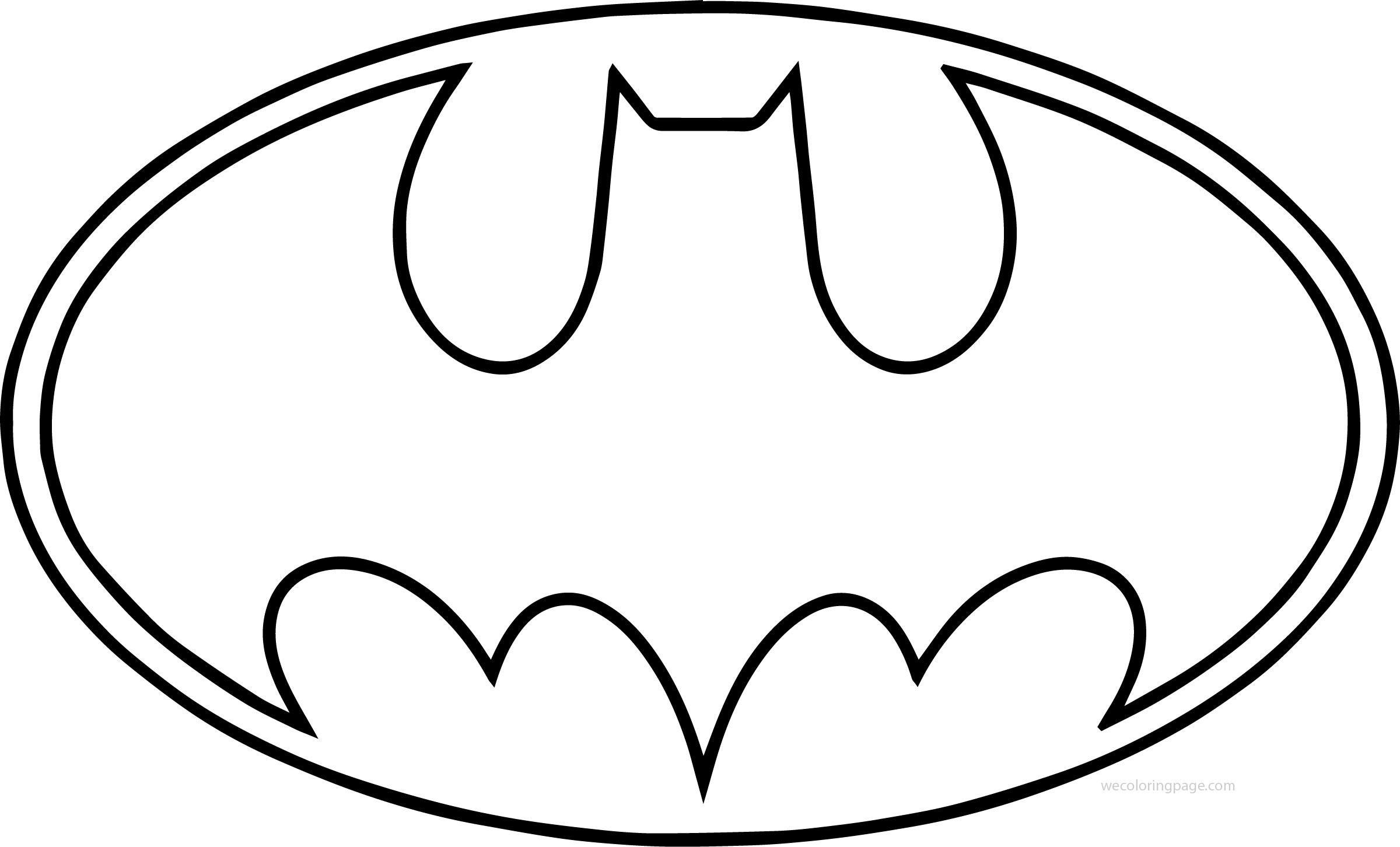 Free Printable Batman Logo Coloring Pages
 Outline Batman Logo Coloring Page Supportive Guru