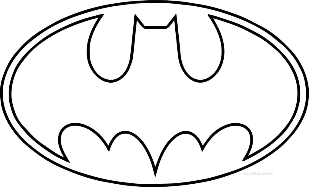 Free Printable Batman Logo Coloring Pages
 Outline Batman Logo Coloring Page Supportive Guru