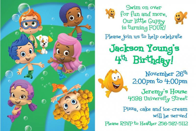 Free Printable Bubble Guppies Birthday Invitations
 4th Bubble Guppies – FREE Printable Birthday Invitation