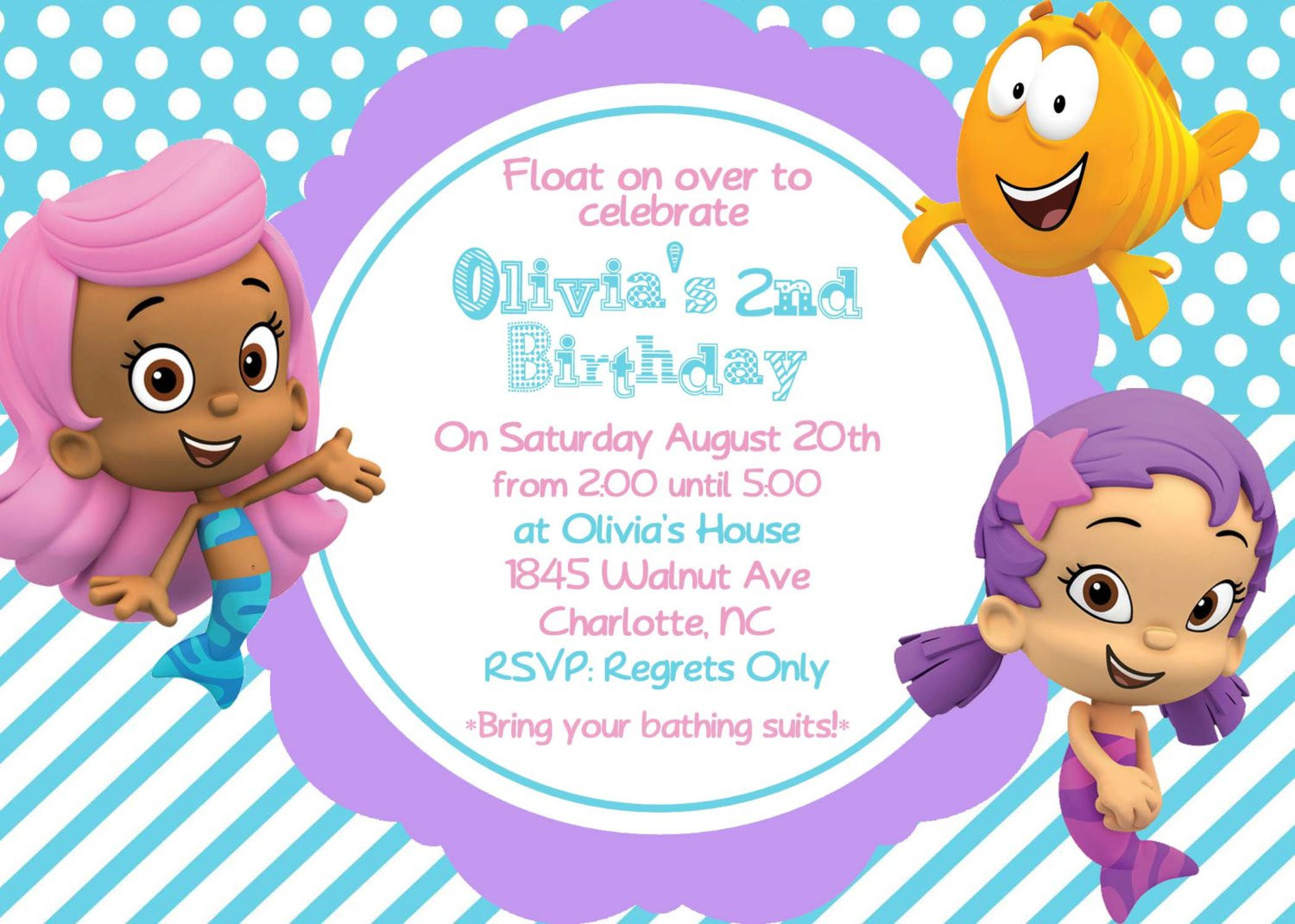 Free Printable Bubble Guppies Birthday Invitations
 Bubble Guppies Birthday Invitations