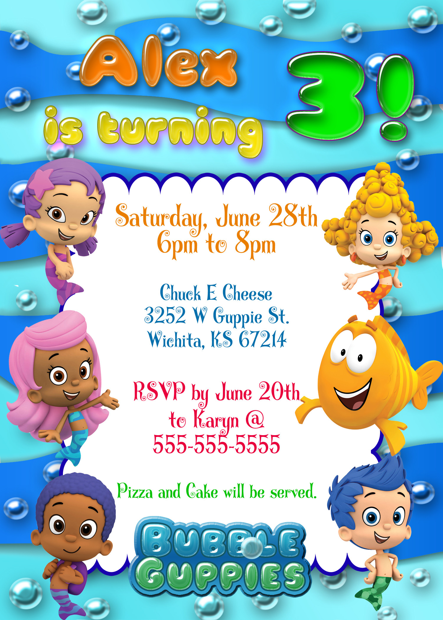 Free Printable Bubble Guppies Birthday Invitations
 Bubble Guppies Birthday Invitations