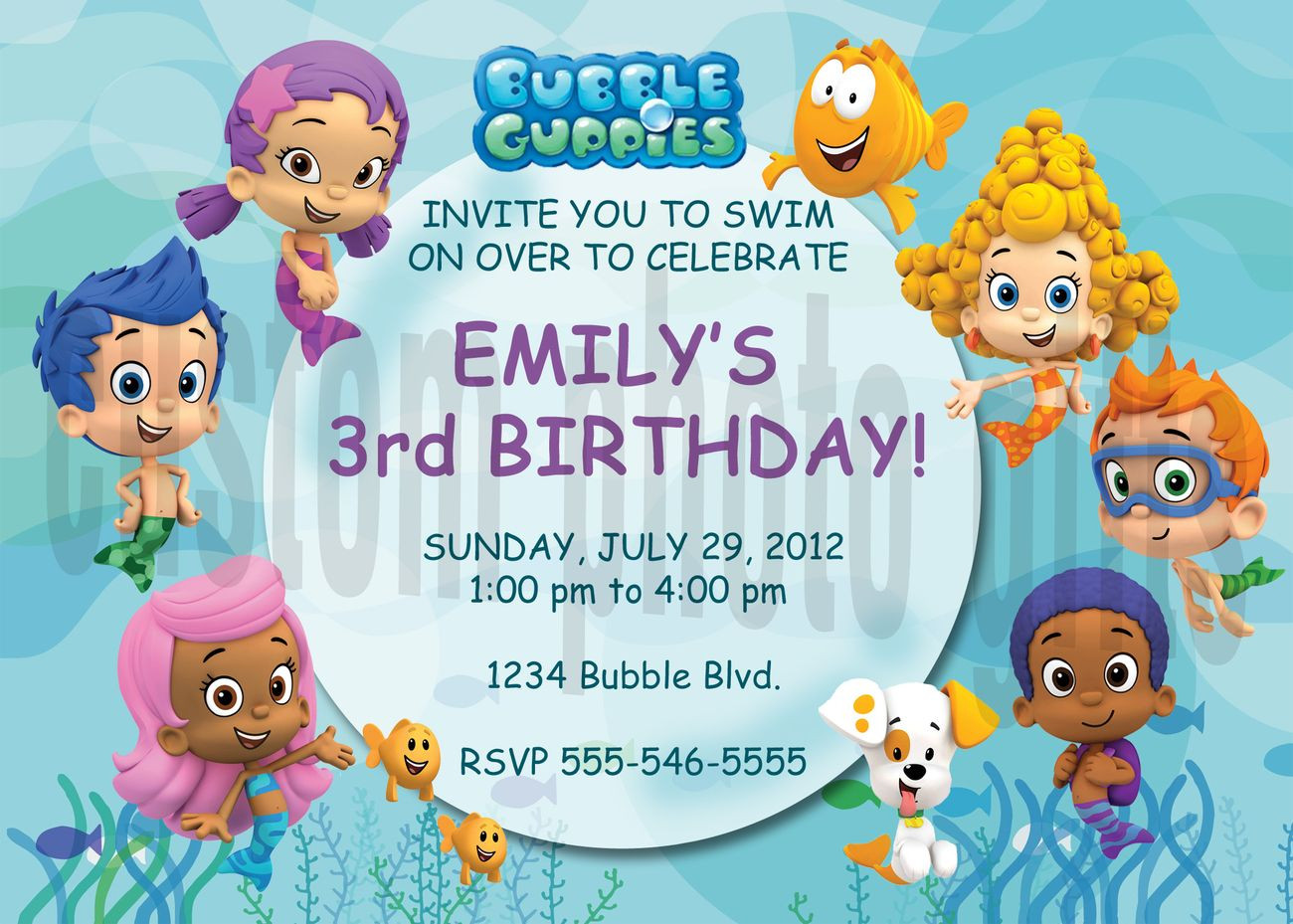 Free Printable Bubble Guppies Birthday Invitations
 Free Printable Bubble Guppies Invitations