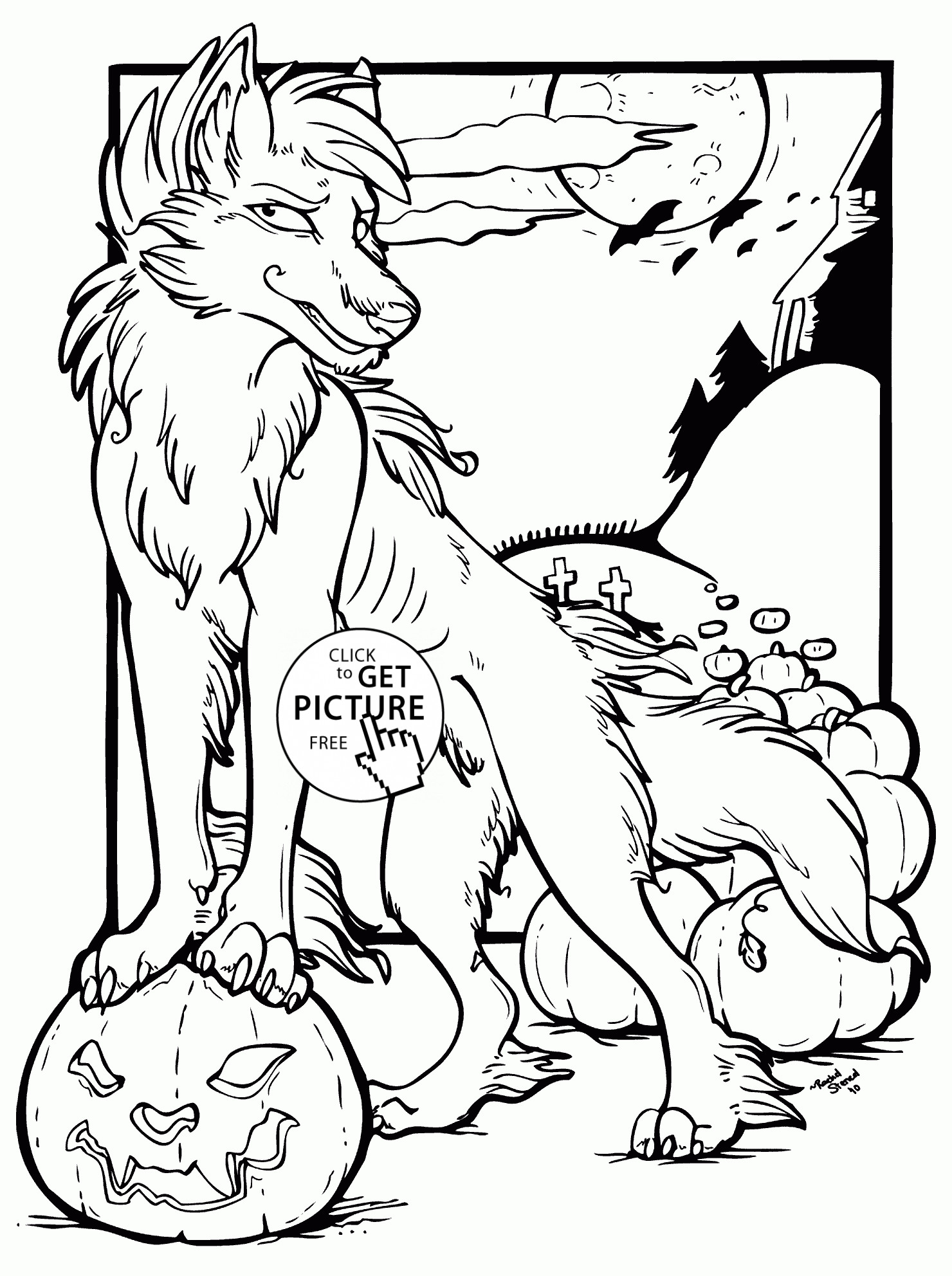 Free Printable Halloween Coloring Pages For Older Kids
 Werewolf coloring pages for kids halloween printables