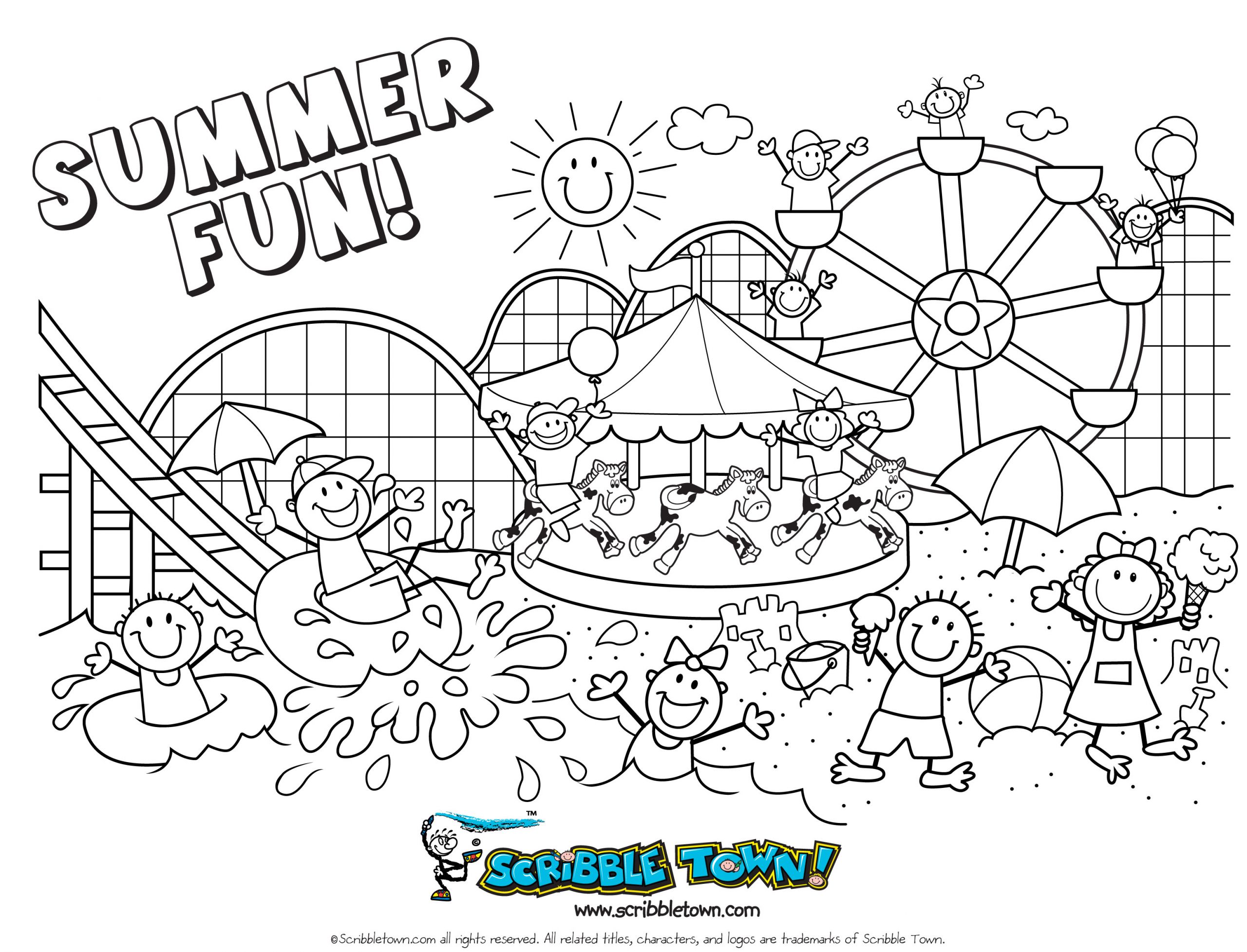 Free Printable Summer Coloring Pages
 summer coloring pages for older kids Free