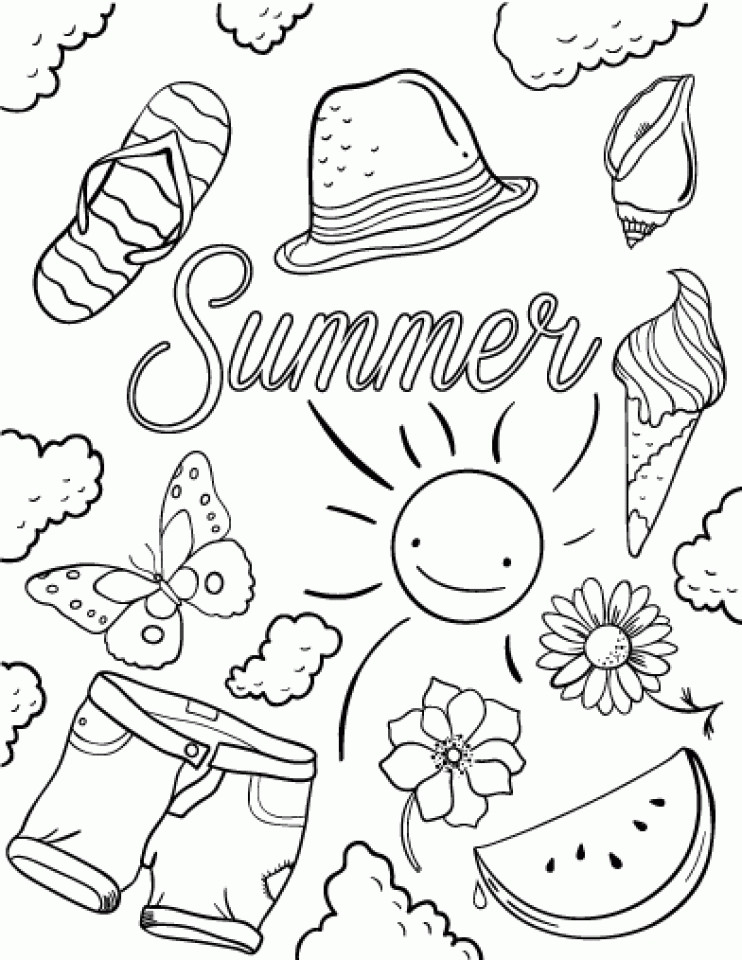 Free Printable Summer Coloring Pages
 36 Free Printable Summer Coloring Pages