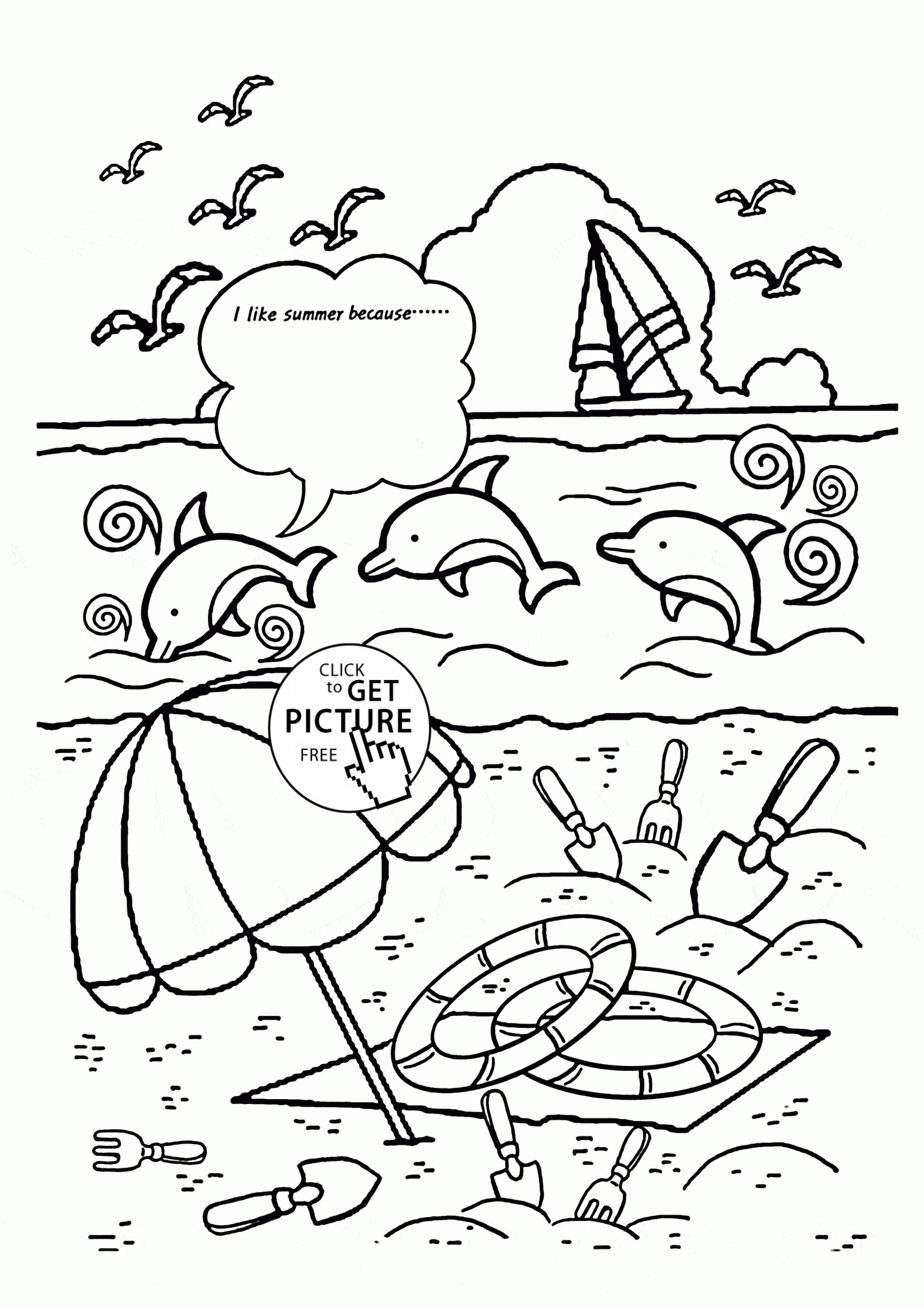 Free Printable Summer Coloring Pages
 Free Preschool Summer Coloring Pages Coloring Home