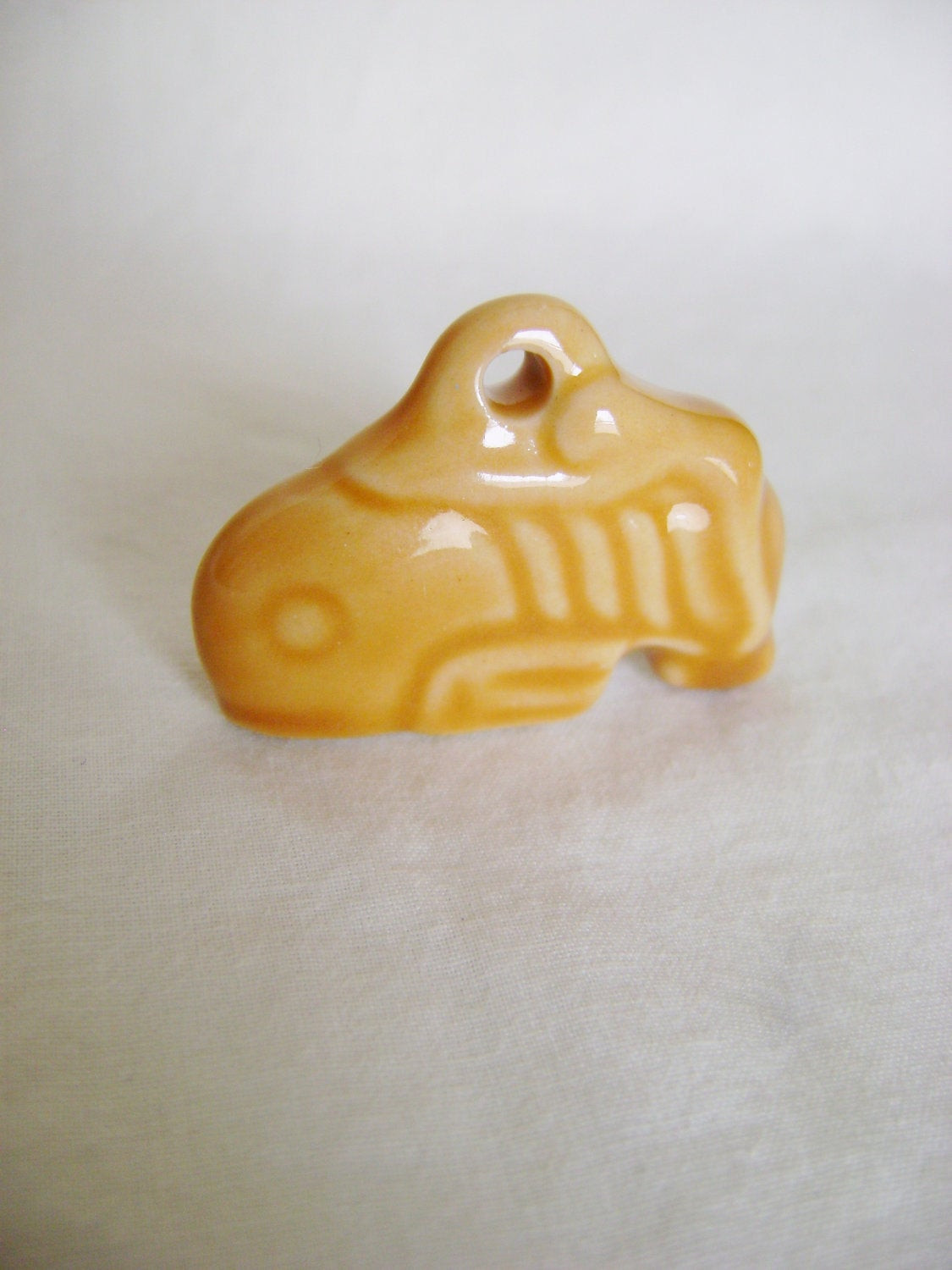 Free Willy Necklace
 Vintage Free Willy Mystical Whale Pendant Ceramic Glazed