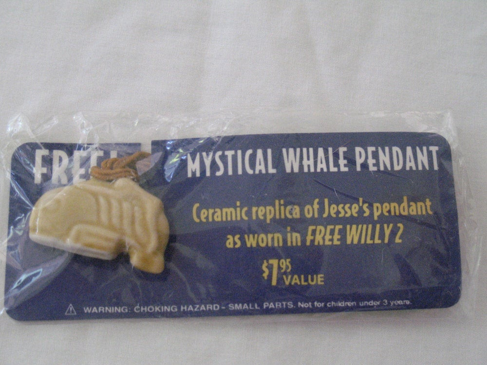 Free Willy Necklace
 Vintage Free Willy 2 Mystical Whale Pendant
