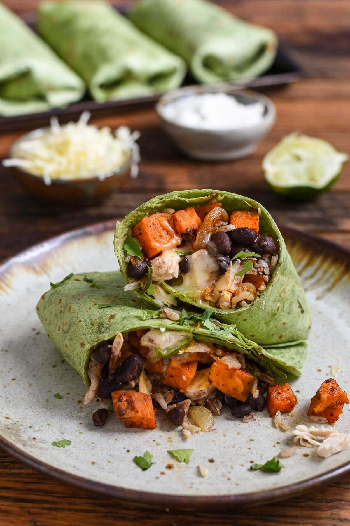 Freezer Bean Burritos
 Sweet Potato Black Bean Burrito