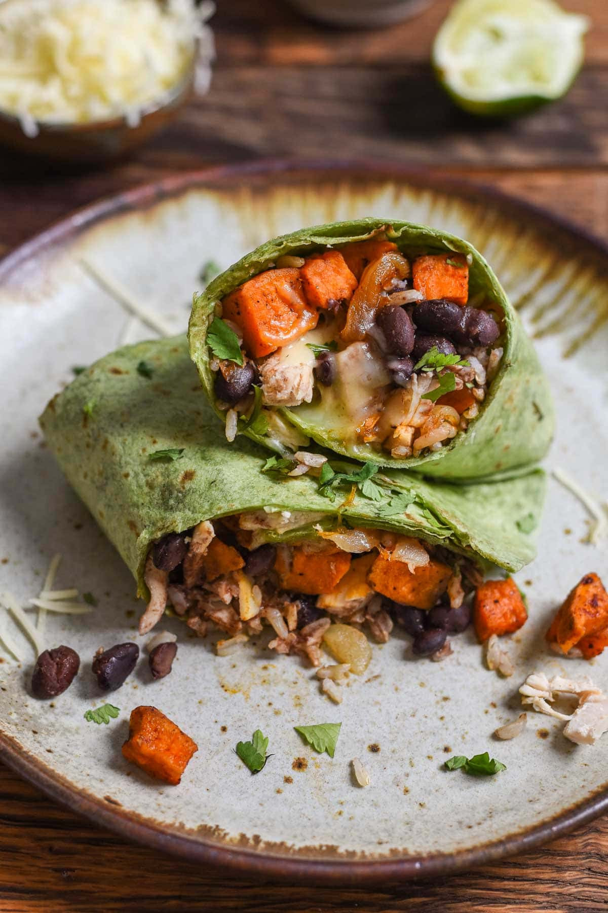 Freezer Bean Burritos
 Sweet Potato Black Bean Burrito