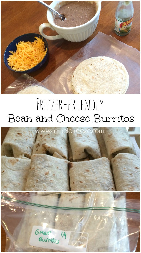 Freezer Bean Burritos
 Freezer friendly Bean and Cheese Burritos A time to freeze