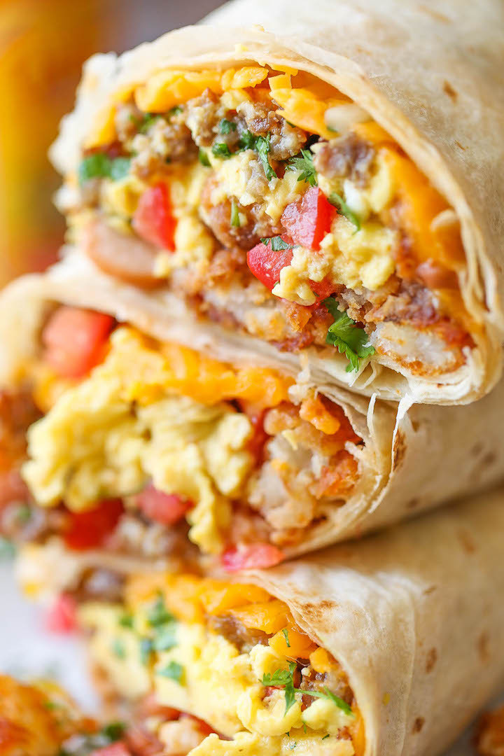 Freezer Egg Burritos
 Freezer Breakfast Burritos Damn Delicious