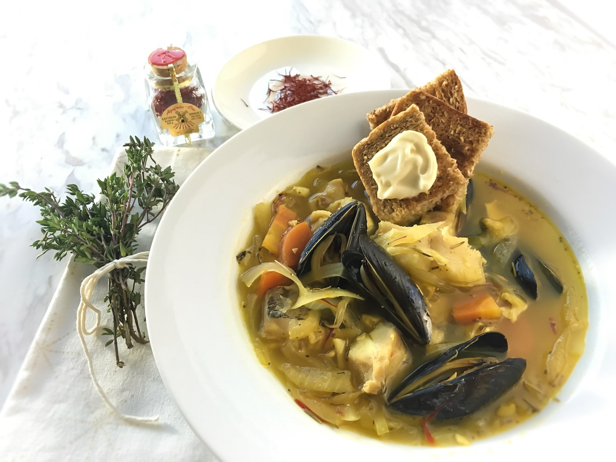 French Fish Stew
 Bouillabaisse with Saffron French Fish Stew Culinary