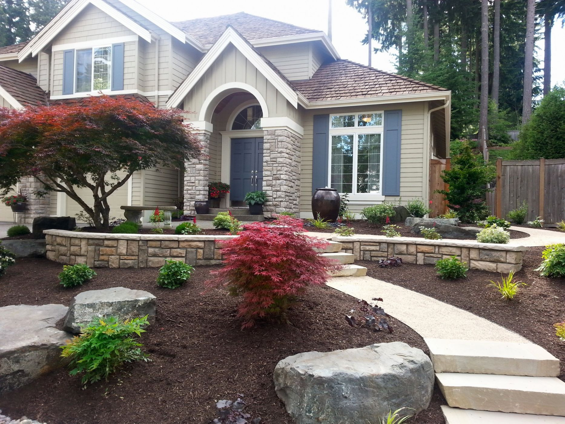 Front Landscape Design
 Mill Creek Curb Appeal Sublime Garden Design