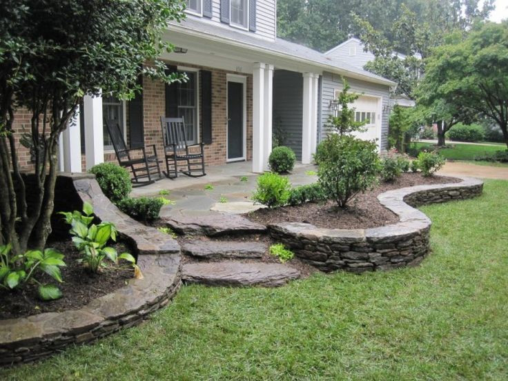 Front Porch Landscape Design
 This landscaping design extends past the front porch and