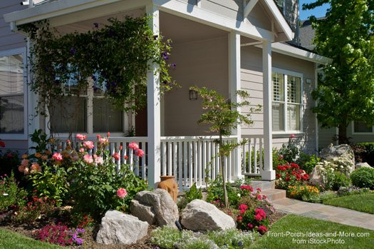 Front Porch Landscape
 Landscaping with Rocks Around Your Porch