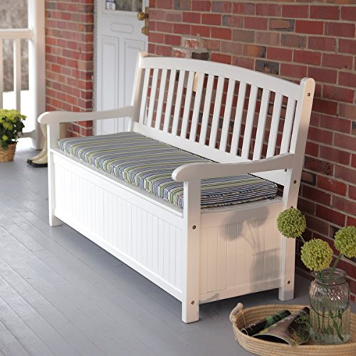 Front Porch Storage Bench
 Pleasant Bay 4 ft Curved Back Outdoor Acacia Wood Patio
