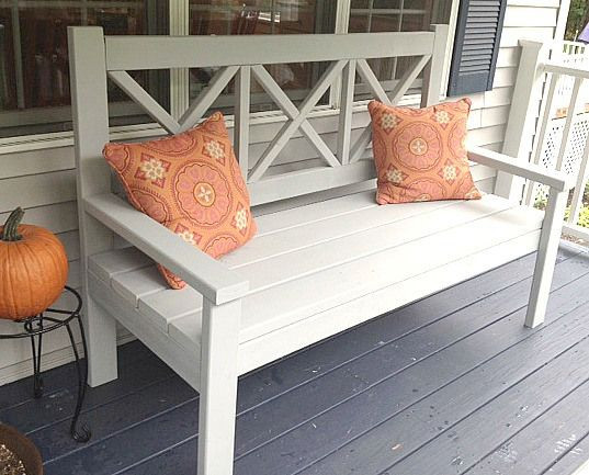 Front Porch Storage Bench
 DIY Front Porch Bench