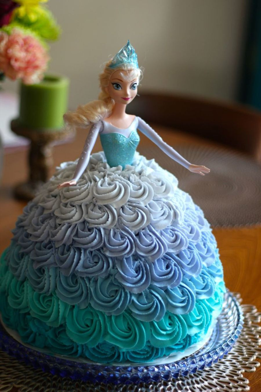 Frozen Birthday Cakes Images
 Elsa Doll Cake For A Frozen Themed Birthday Party