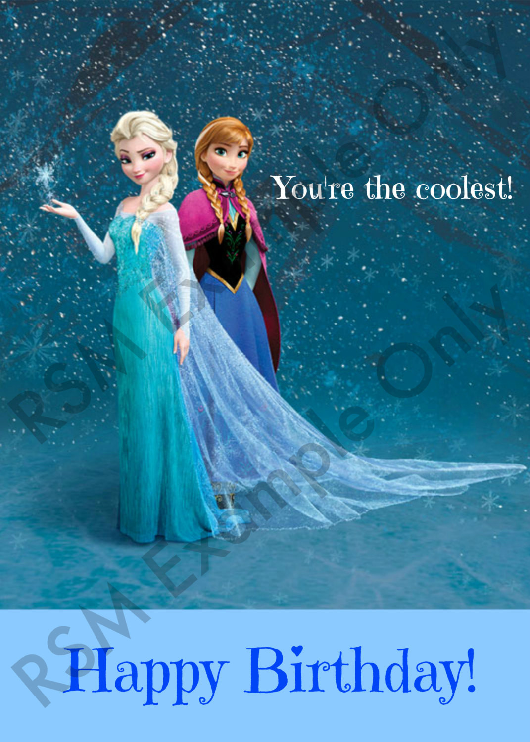 Frozen Birthday Cards
 Frozen Happy Birthday Greeting Card