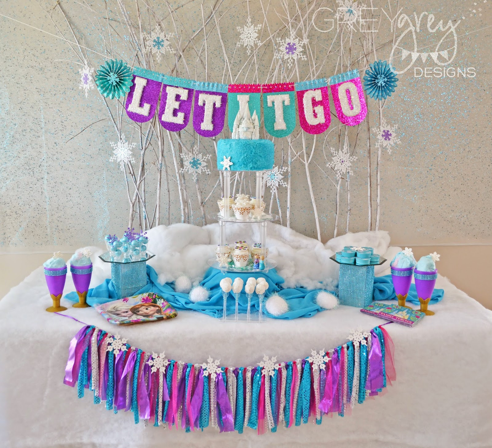 Frozen Birthday Decorations Ideas
 GreyGrey Designs Giveaway Frozen Birthday Party Pack for