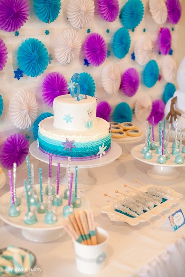 Frozen Birthday Decorations Ideas
 Kara s Party Ideas Vibrant Frozen Birthday Party