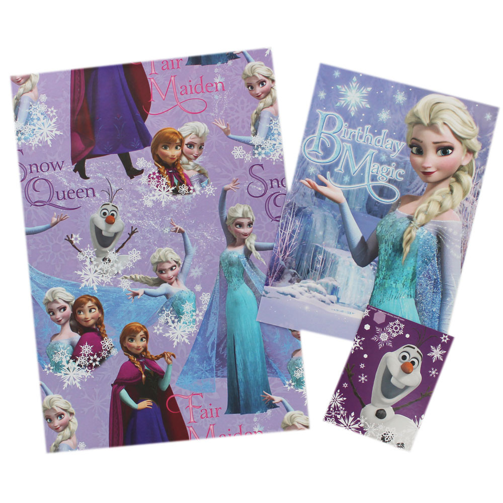 Frozen Birthday Gifts
 Disney Frozen Birthday Gift Wrap And Card Set