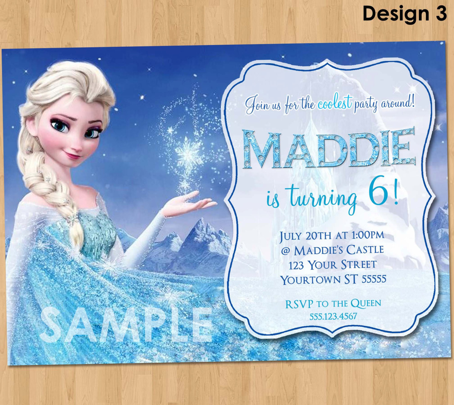 Frozen Birthday Invitations
 Frozen Birthday Invitation Elsa Frozen Invitation