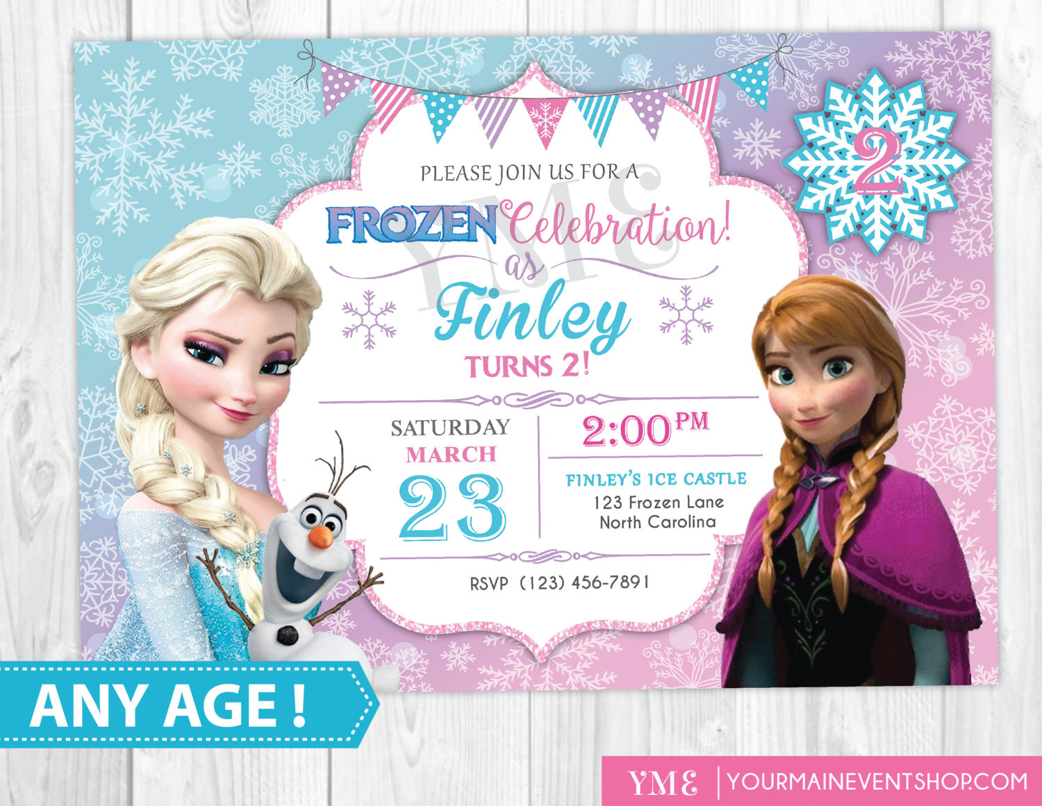 Frozen Birthday Party Invitation
 Frozen Birthday Invitation Printable Frozen Invitation