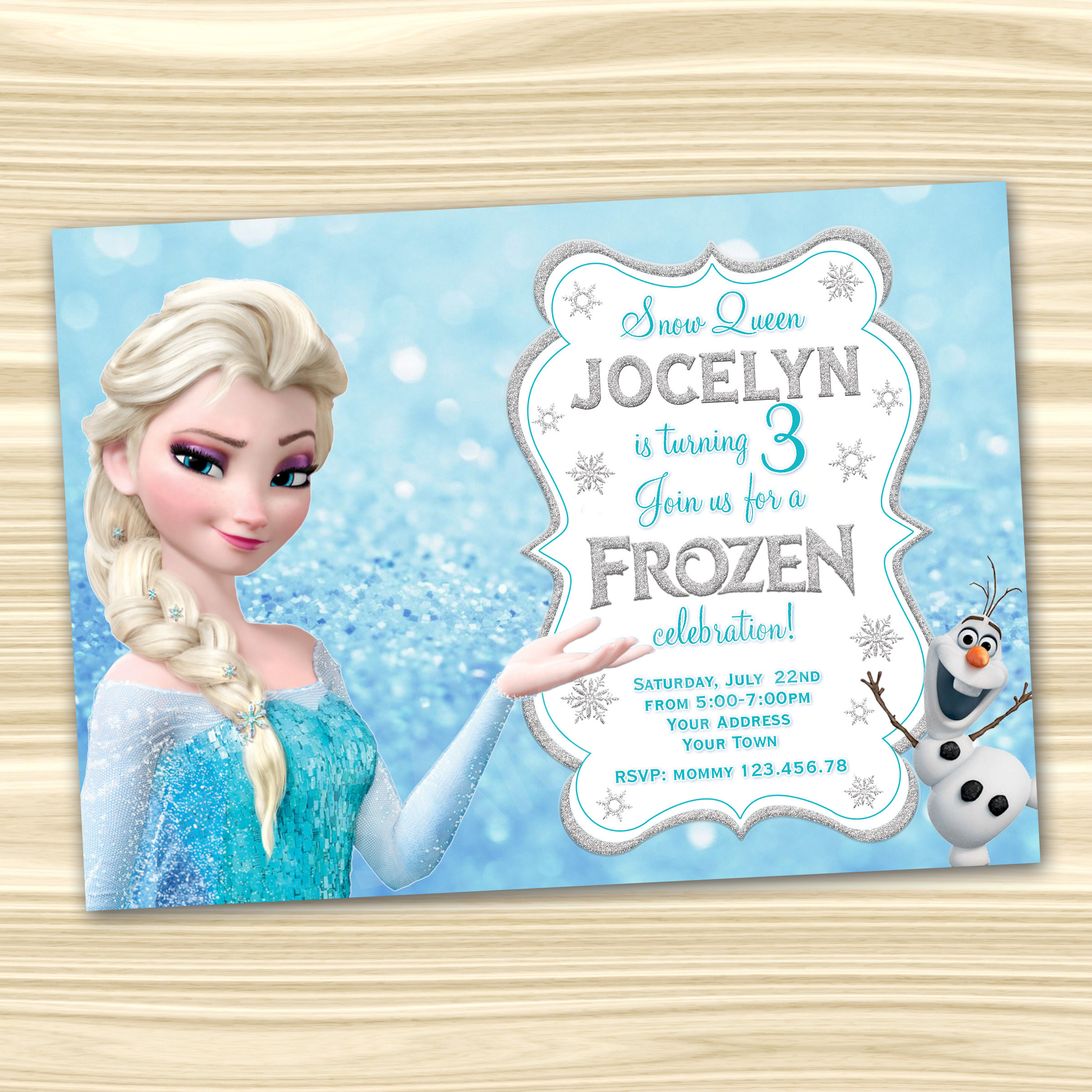 Frozen Birthday Party Invitation
 Frozen Birthday Invitation Frozen Invitation Diy Frozen