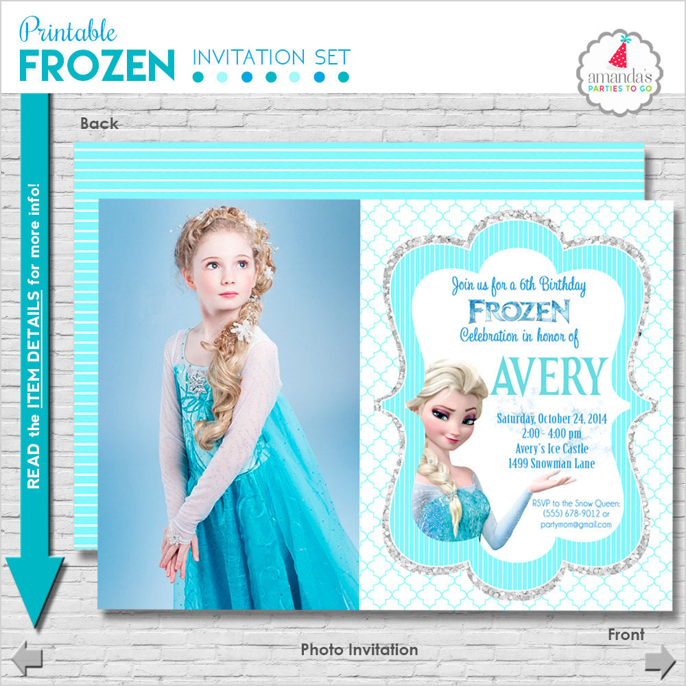 Frozen Birthday Party Invitation
 Frozen Birthday Invitation Printable Frozen Party Invitation