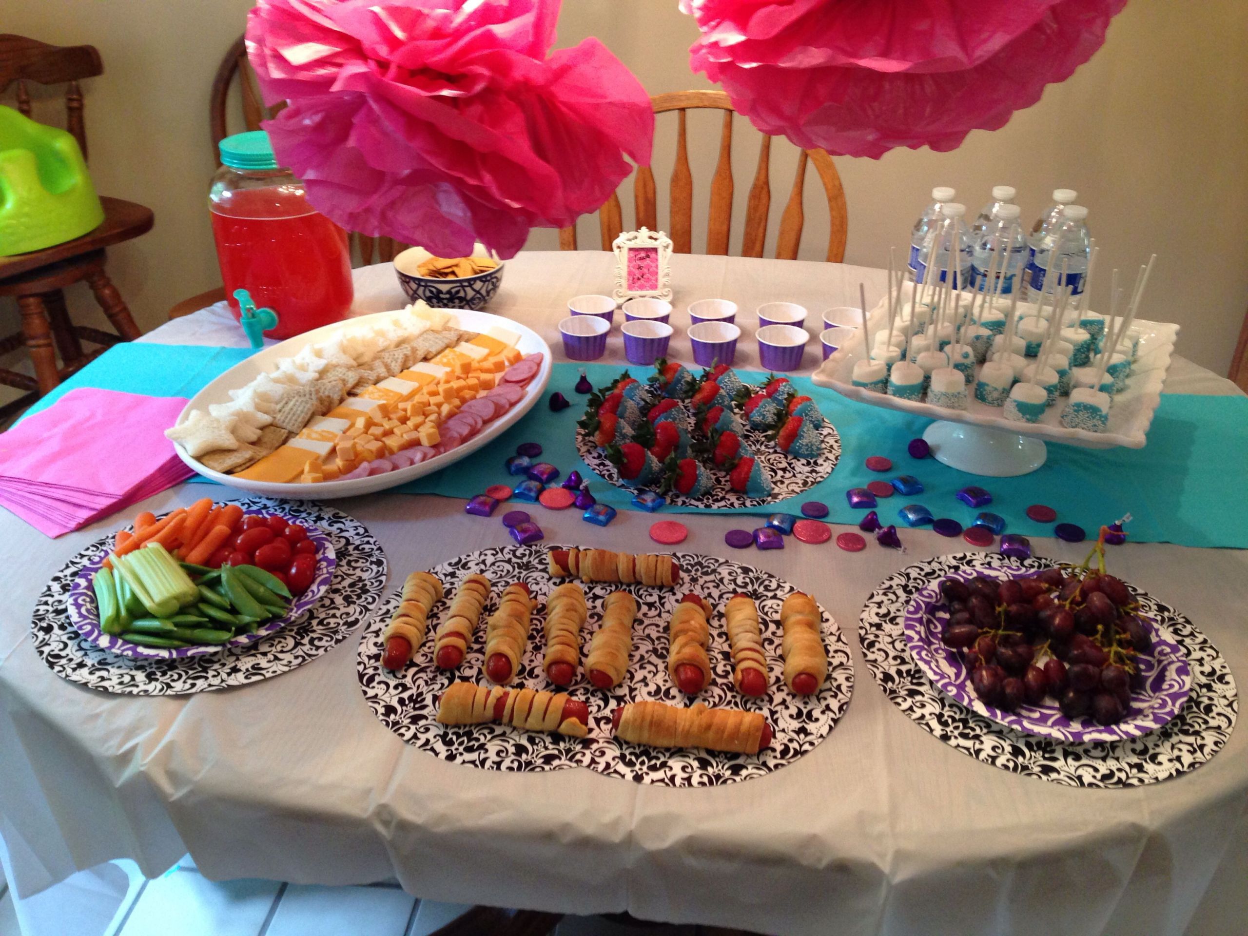 Frozen Tea Party Food Ideas
 Ever After High party food table No theme here just fun