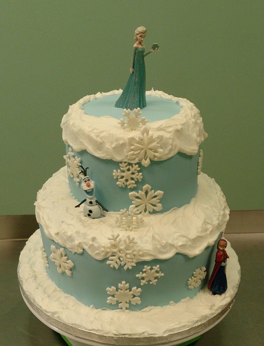 Frozen Themed Birthday Cake
 Disney Frozen Theme Birthday Cake The Characters Were