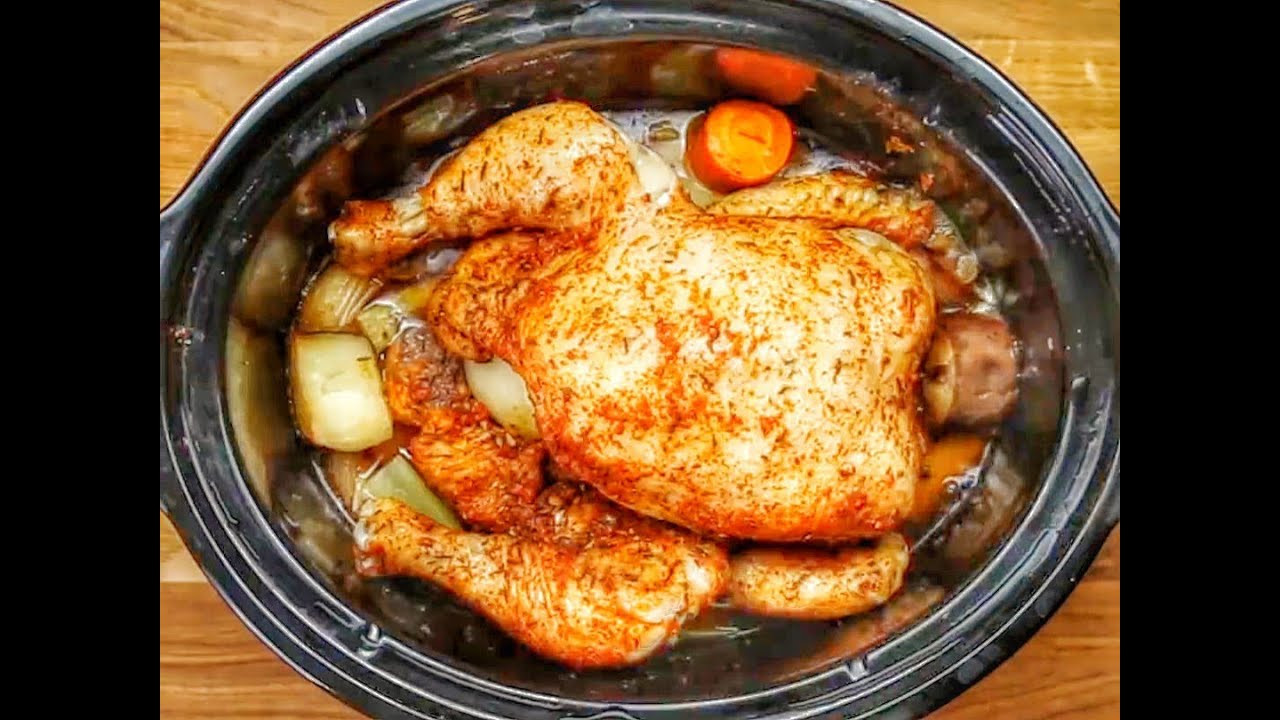 Frozen Whole Chicken In Slow Cooker
 slow cooker whole chicken frozen