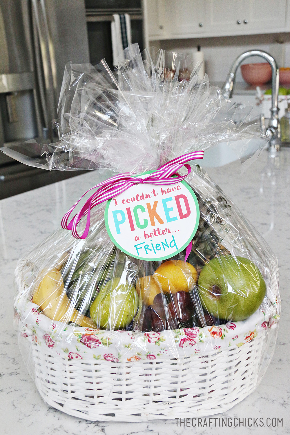 Fruit Basket Gift Ideas
 Fruit Basket Gift Idea with Free Printable Tag The