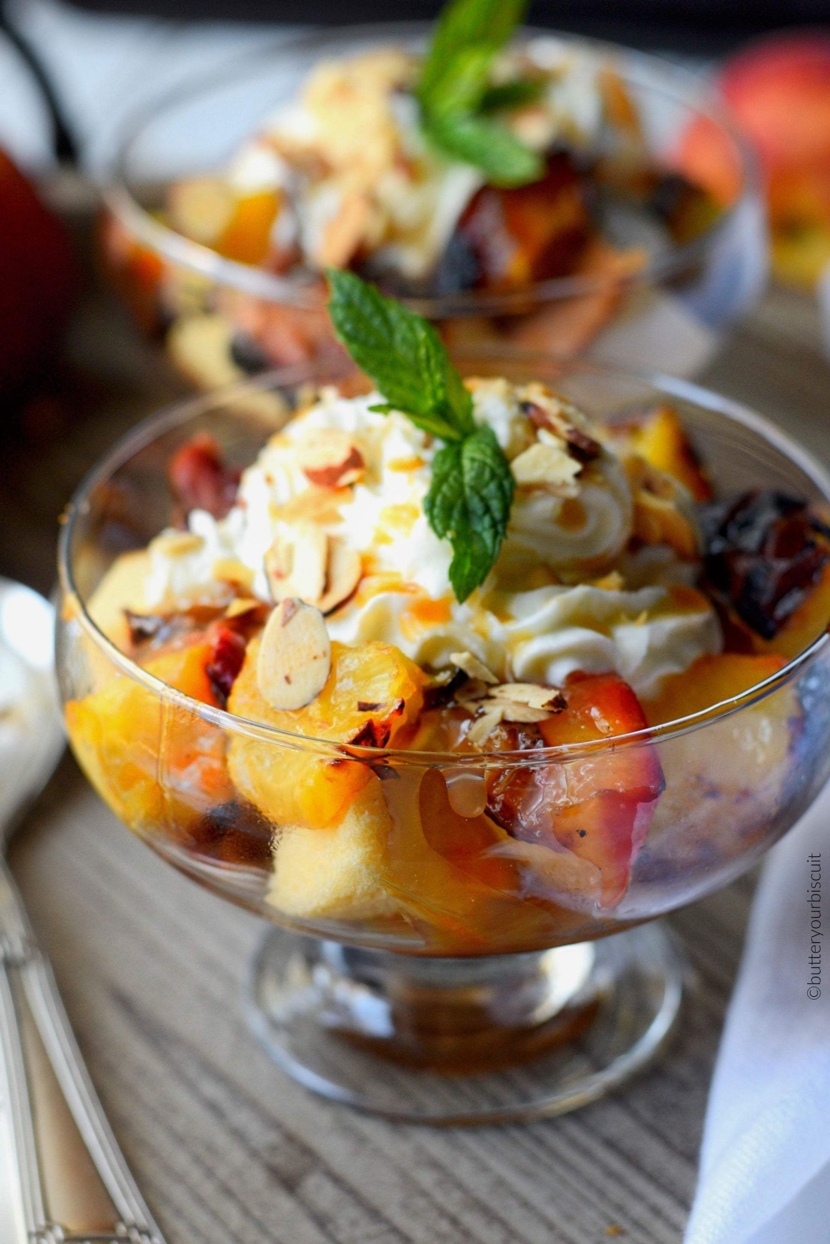 Fruit Toppings For Pound Cake
 Grilled Peach Pound Cake Parfait