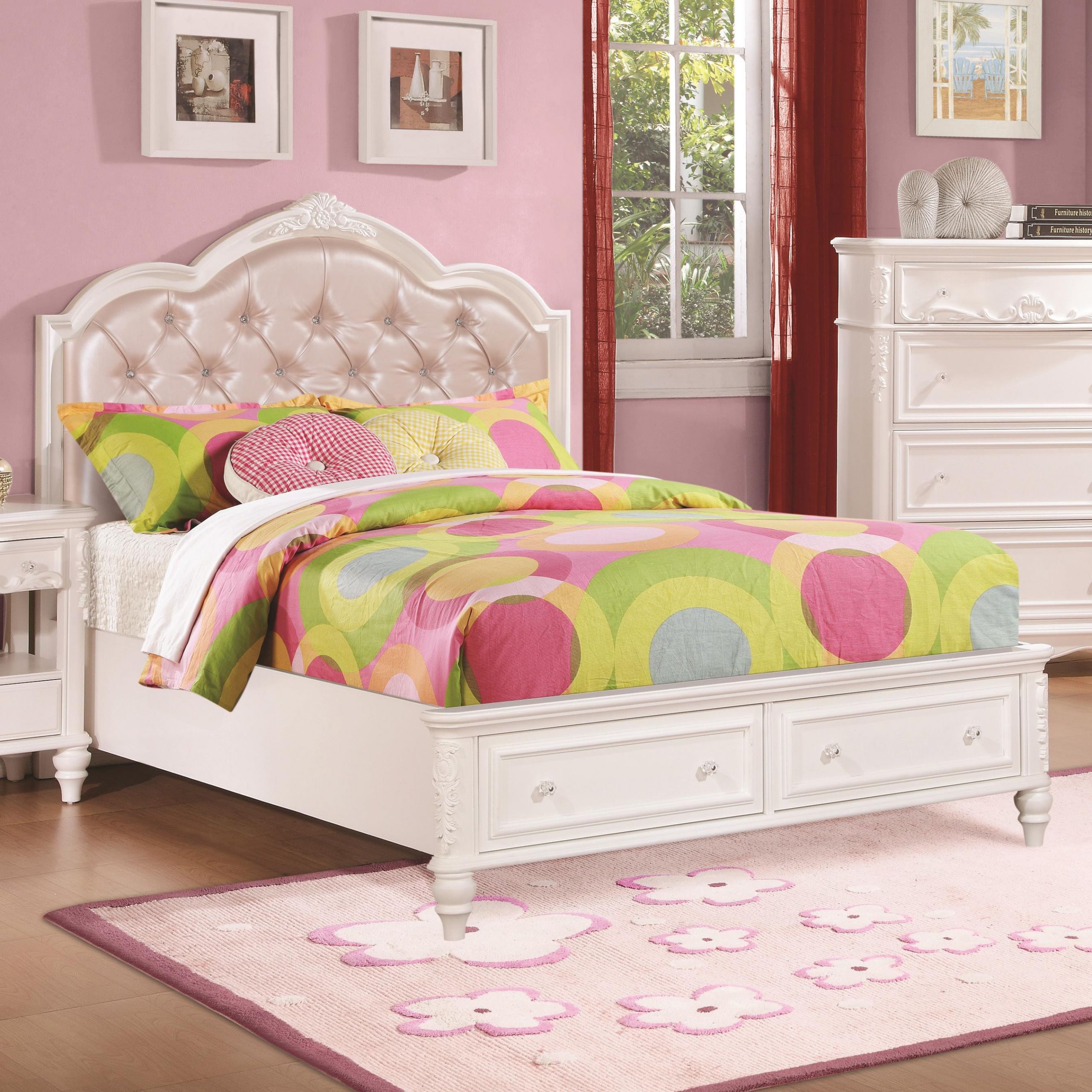 Full Size Storage Bedroom Sets
 Coaster Caroline Full Size Storage Bed with Diamond Tufted