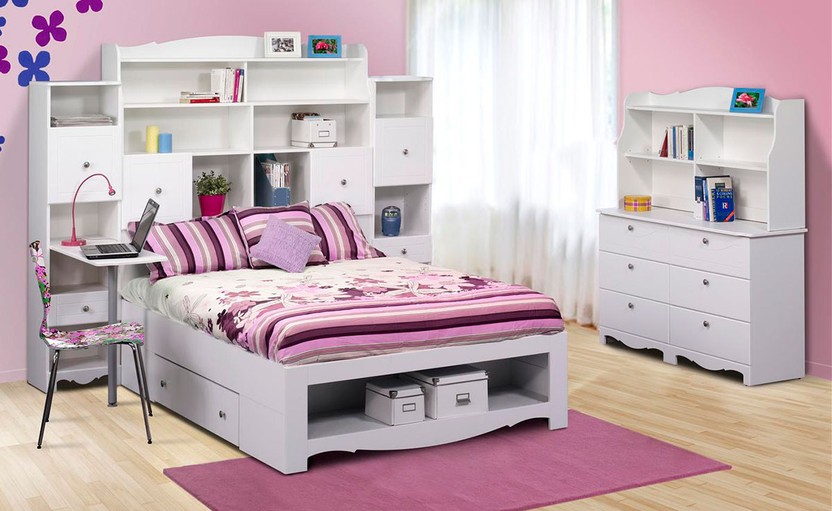 Full Size Storage Bedroom Sets
 Nexera Pixel Youth Full Size Tall Bookcase Storage Bedroom