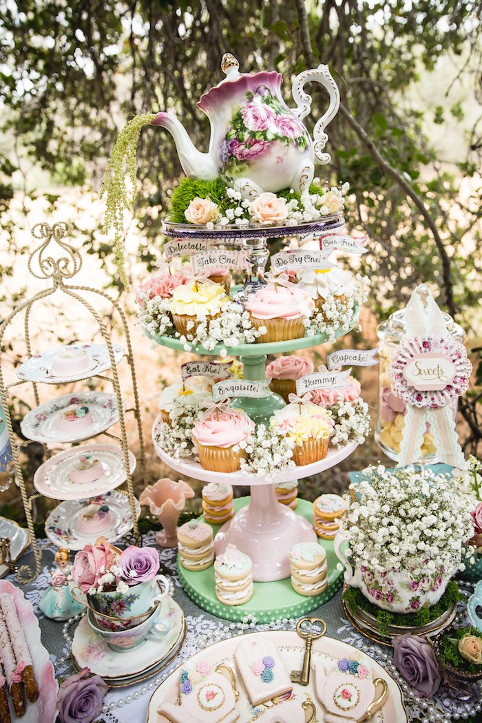 Fun Tea Party Ideas
 Kara s Party Ideas Vintage Tea Party