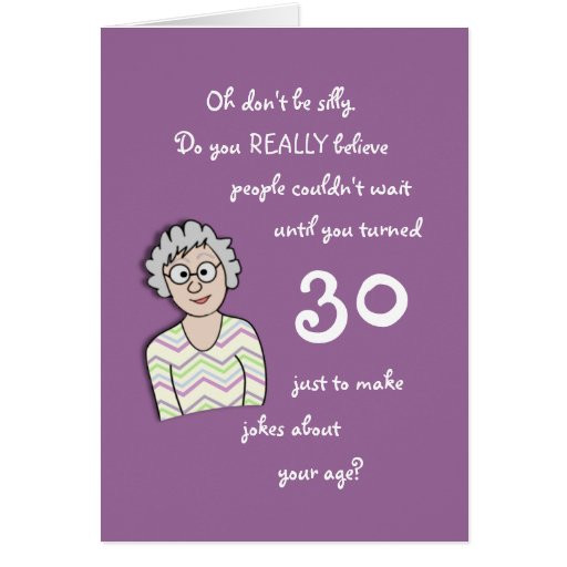 Funny 30th Birthday Gifts For Her
 30th Birthday For Her Funny Card