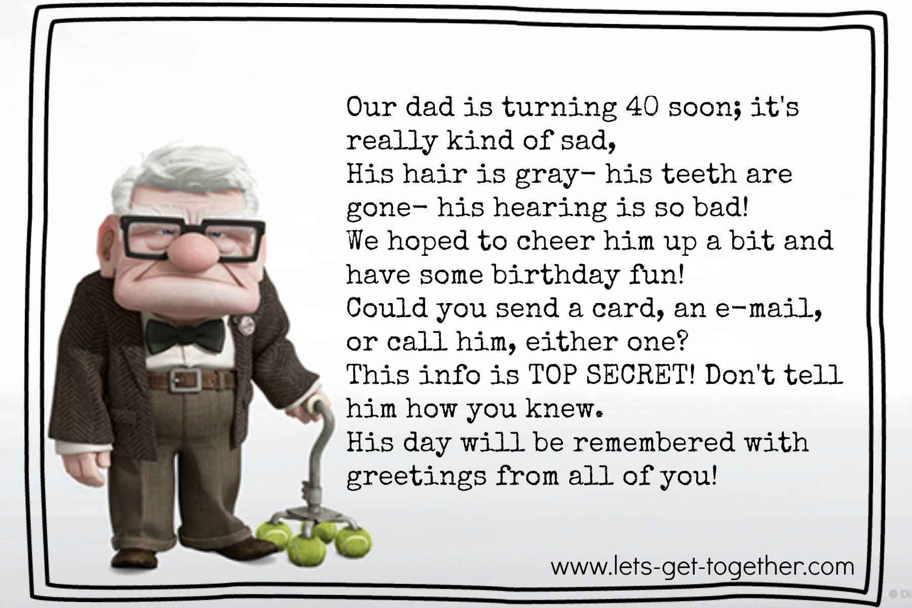 Funny 40th Birthday Poems
 40th Birthday Surprise