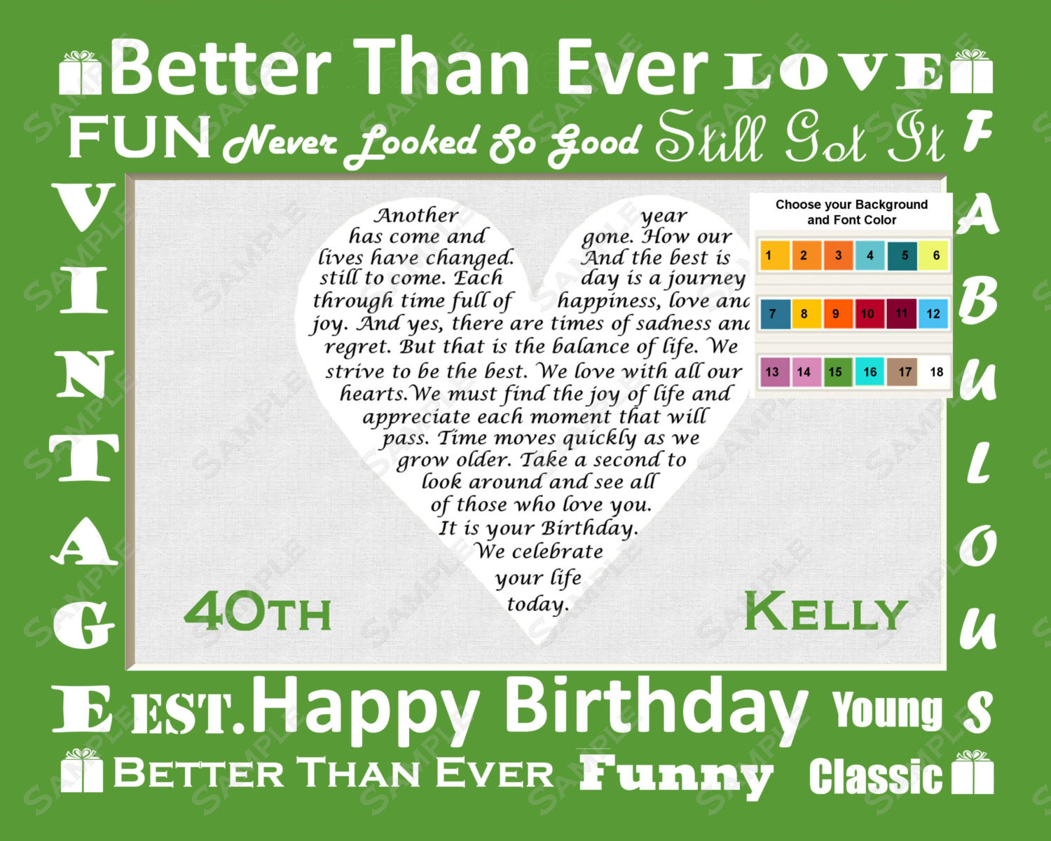 Funny 40th Birthday Poems
 Personalized 40th Birthday Poem 40th by birthdayparty ts