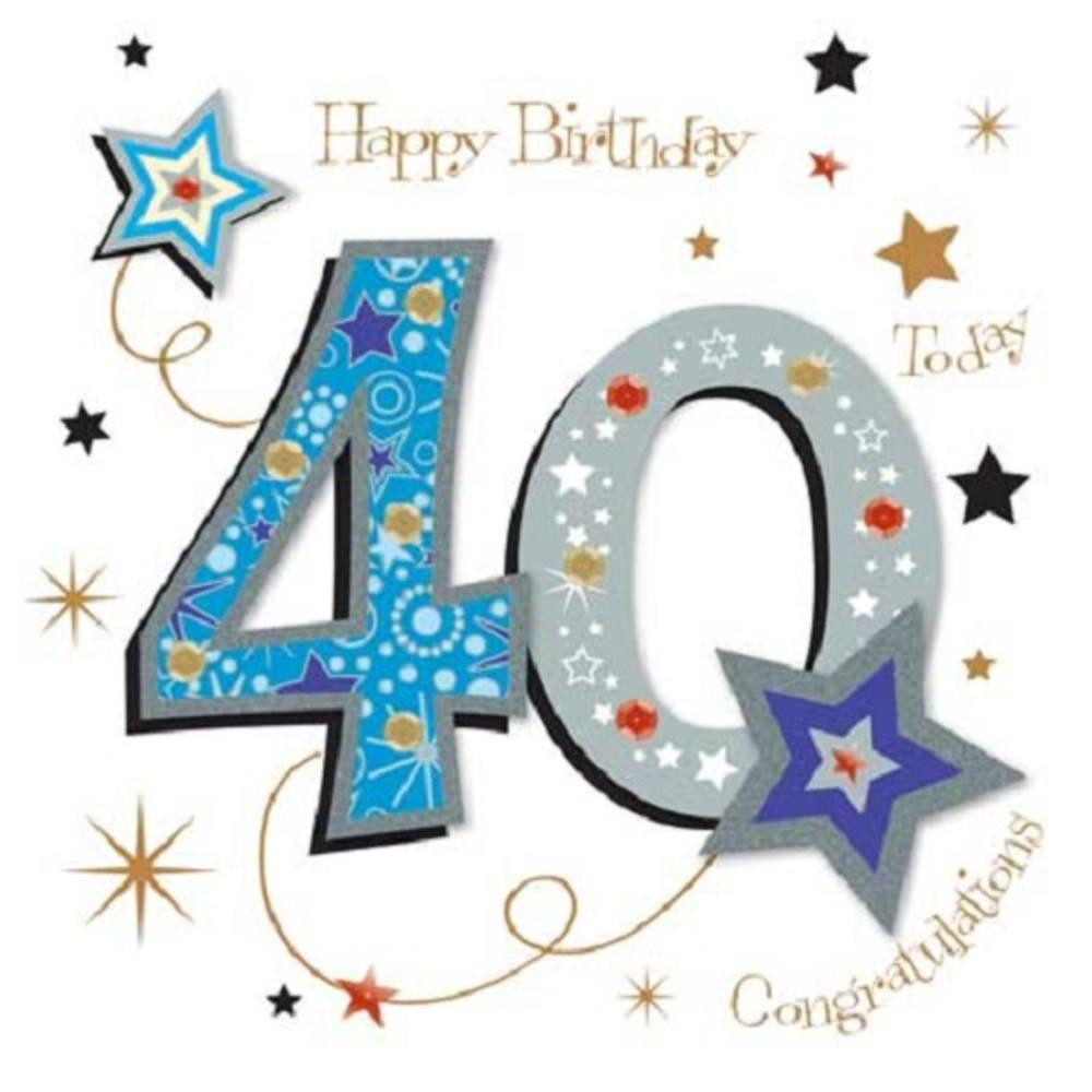 Funny 40th Birthday Wishes
 Happy 40th Birthday Greeting Card By Talking