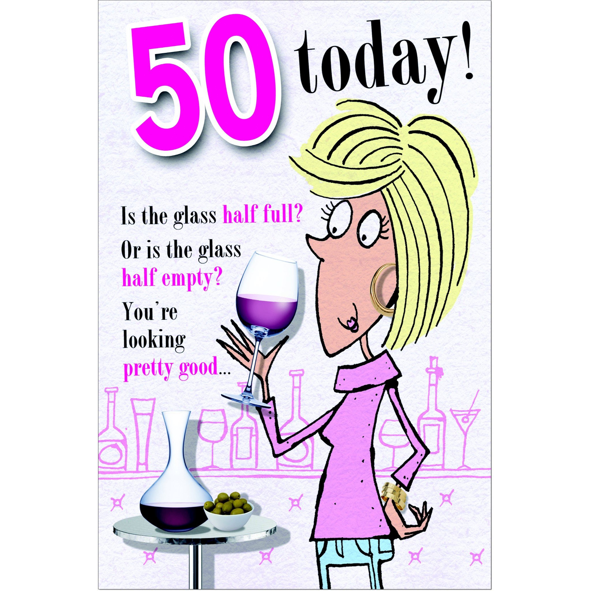 Funny 50 Birthday Cards
 Doodlecards Funny 50th Birthday Card Age 50 Medium