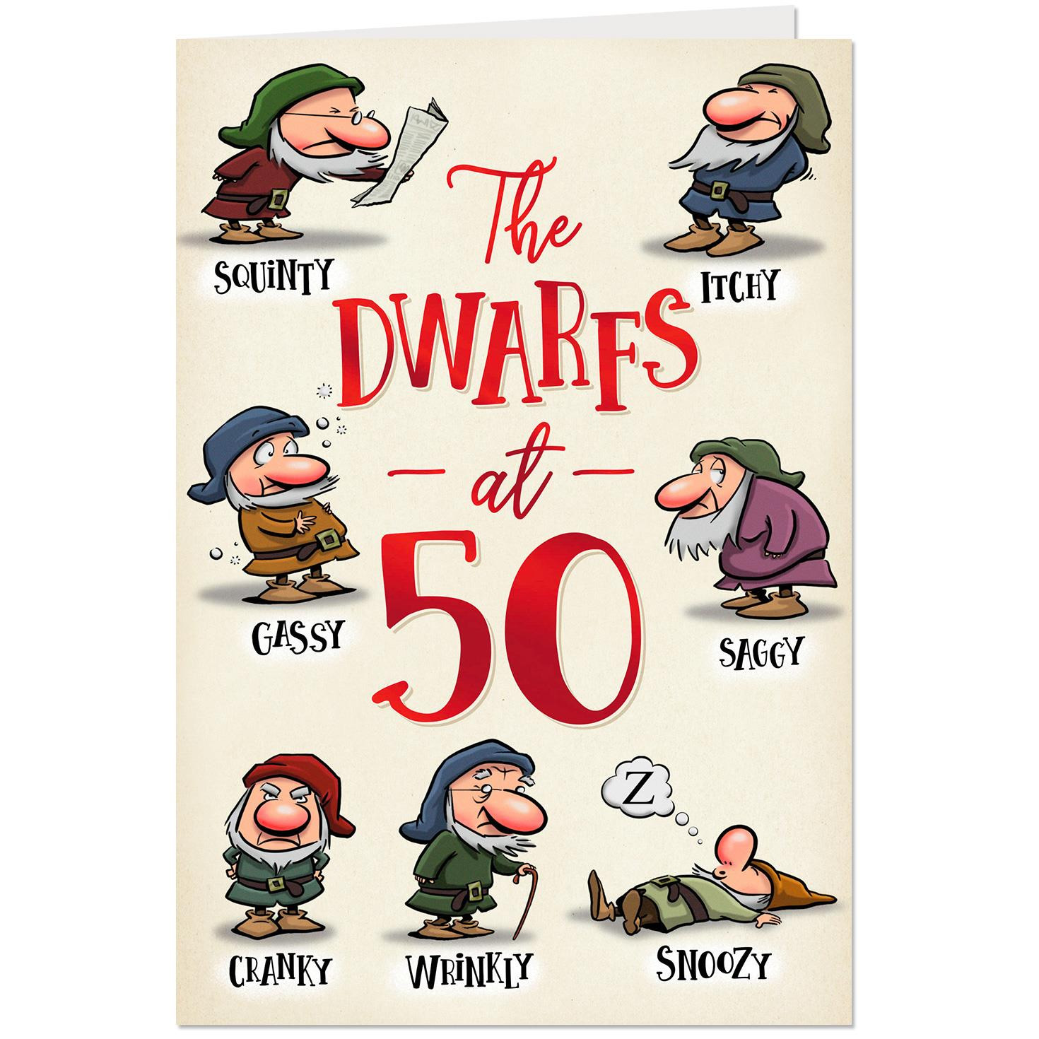 Funny 50 Birthday Cards
 Funny Dwarfs 50th Birthday Card Greeting Cards Hallmark